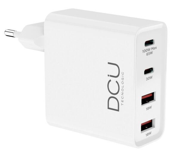 Cargador GaN USB Tipo C Power Delivery 100W (2 USB C + 2 USB A)