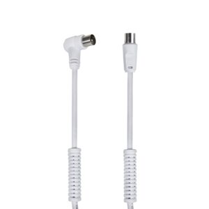 Cable Antena TV LTE 90º M-Recto H / Con Filtros Blancos 3m