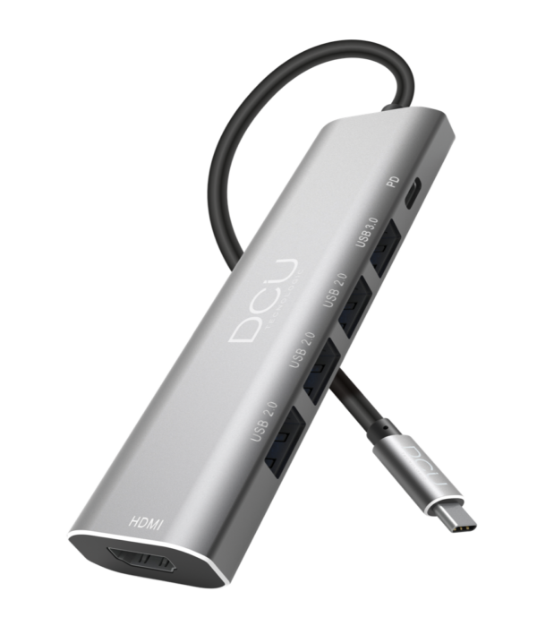 HUB USB Tipo C a HDMI 4K + USB 3.0 + 3*USB 2.0 + PD 100W
