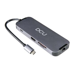 HUB USB Tipo C a HDMI + RJ45 + 3xUSB 3.0 + lector tarjetas + jack + PD